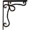 Ekena Millwork Orleans Wrought Iron Bracket, (Single center brace), Antiqued Bronze 1 1/2"W x 10"D x 12"H BKTM01X10X12SOLABZ - alternate 3